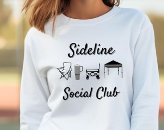 Sideline Social Club Sweatshirt Sports Mom Crewneck Baseball moms diamond club