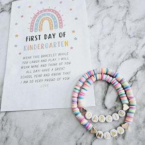 Mommy and Me Matching bracelet kindergarten first day prek first day of school back to school matching bracelet preschool matching aesthetic
