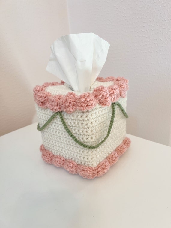かぎ針編みケーキティッシュボックスカバー - Etsy 日本
