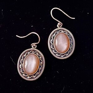 Peach Moonstone Earrings