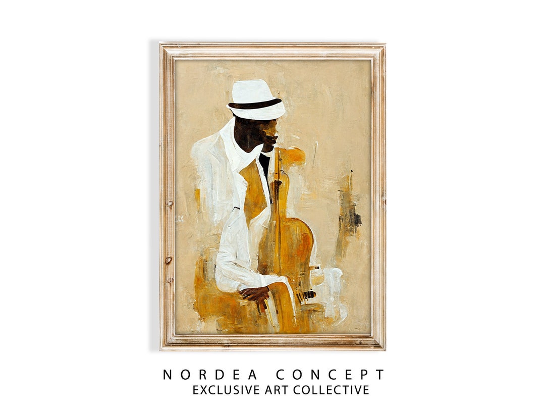 Abstract Art Jazz Musician Wall Art Home Decor Living Room Etsy