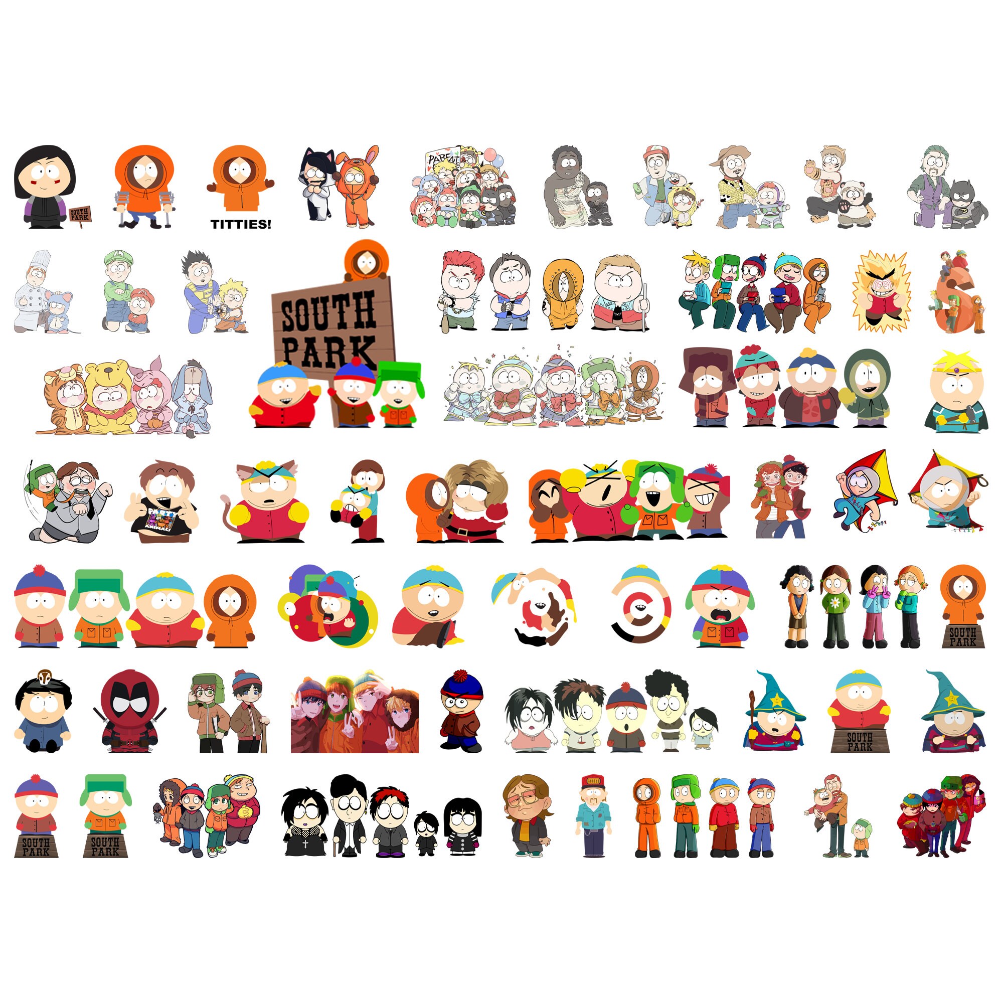 South Park Svg Svg Layered Sticker Cartoon Image Etsy