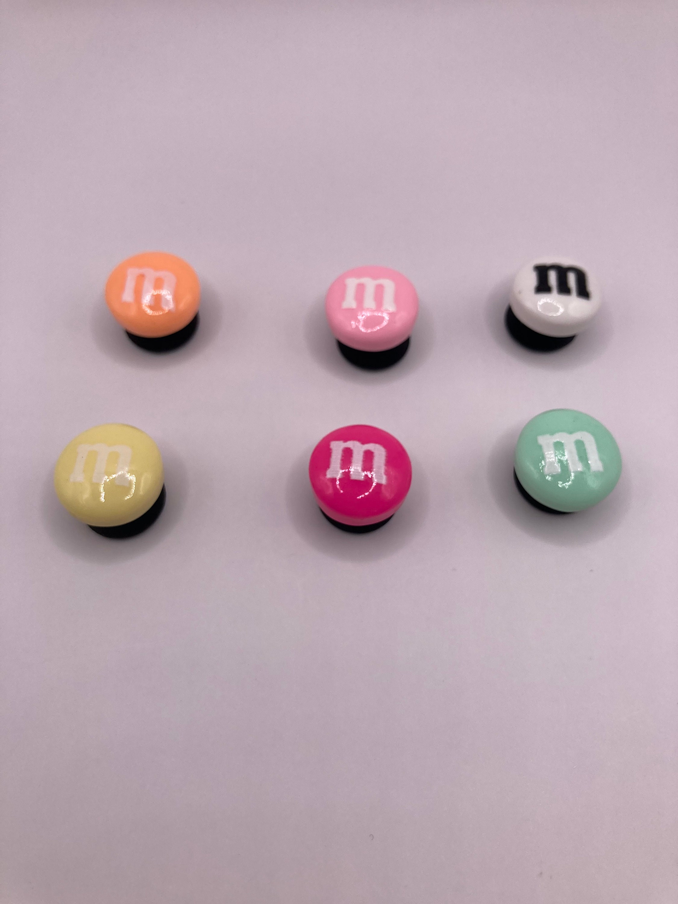 Pink and Green Glass M&M Shoe Charm –