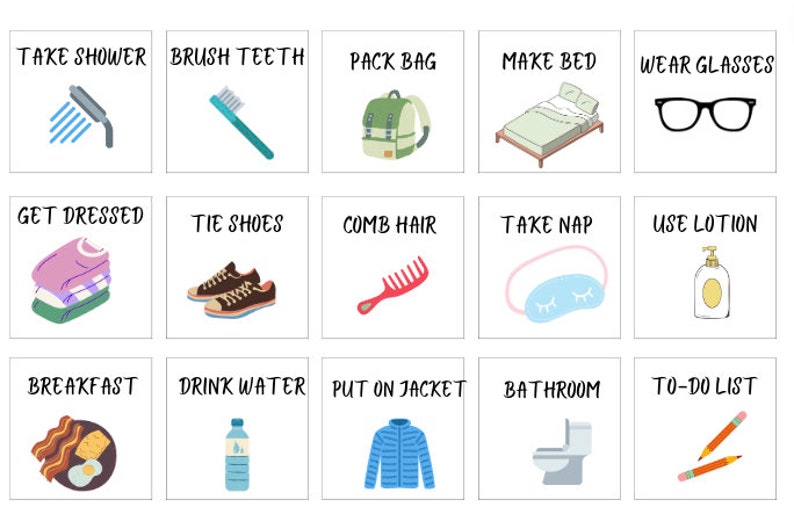 Daily Visual Routine Charts Schedule for Toddlers Kids - Etsy