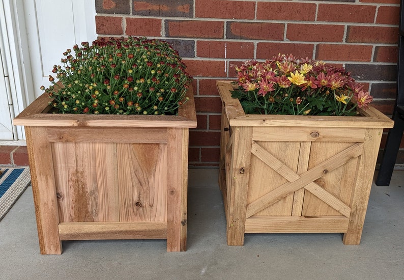 Custom Cedar Planter Boxes Shaker Style Planter Etsy