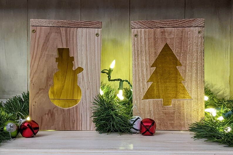 Wooden Christmas Cedar Lanterns Christmas Lanterns Decor Custom Rustic