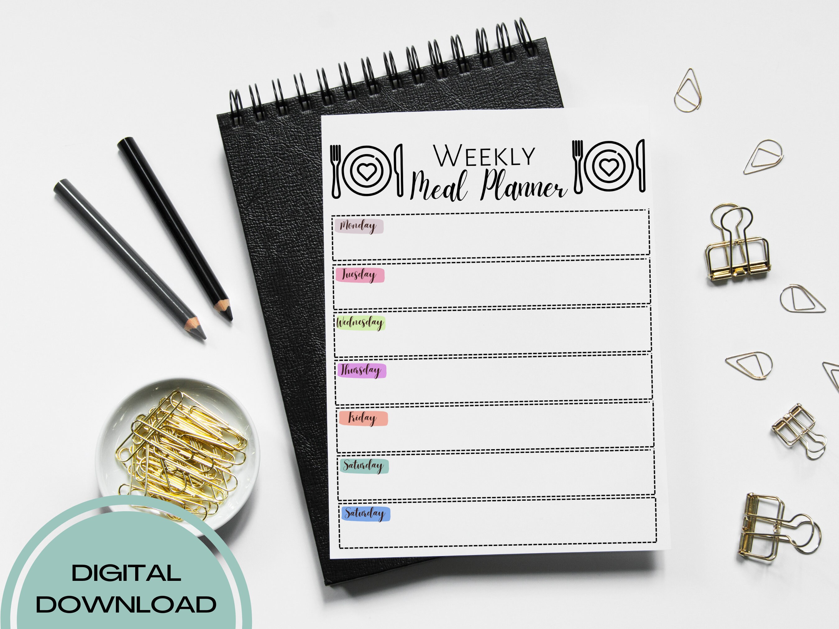 Printable Shopping List, Meal Planner, and Recipe Card Shopping List