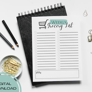 Printable Shopping List, Meal Planner, and Recipe Card | Shopping List ...