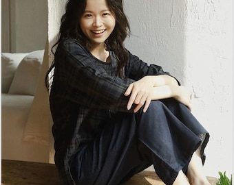 Cotton Gauze Pajama Set, Relaxed Lounge Set, Minimalist vibe