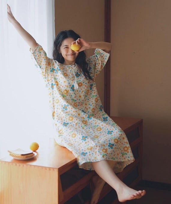 floral night dress for women cotton ADR 100% Cotton Nightgowns for Women, Long Lightweight Womens Cotton Nightgown Adult Night Gowns Floral Watercolor Large : Target