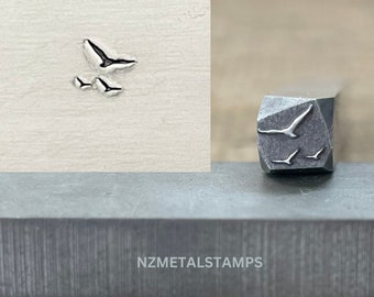 Bird Metal Stamp, Seagull Steel Stamp, Flying Birds Design Stamp