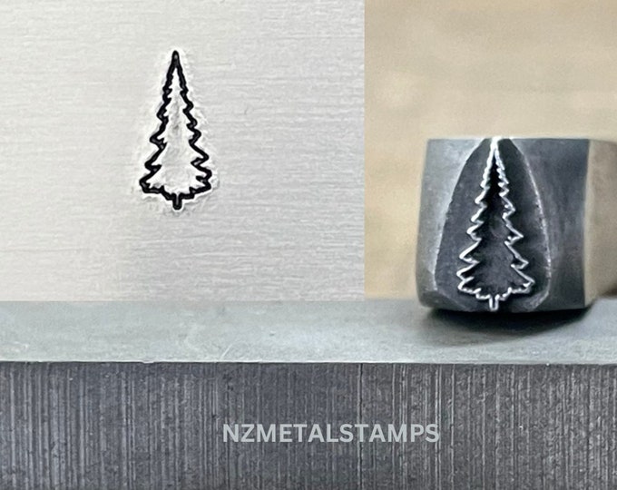 Tree Metal Stamp, Pine Tree Steel Stamp, Tree Outline Design Stamp - Etsy