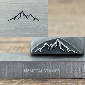 Mountain Metal Stamp, Mountain Range Steel Stamp, Design Stamp