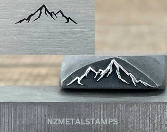 Mountain Metal Stamp, Mountain Range Steel Stamp, Design Stamp