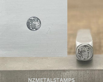 Mini Full Moon Metal Stamp, Moon Steel Stamp, Moon Outline Design Stamp