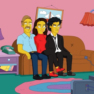 ¡GRAN OFERTA! Retratos familiares personalizados de personajes amarillos, retratos de Los Simpson, ilustraciones familiares, retratos familiares, regalo del Día del Padre de Los Simpson
