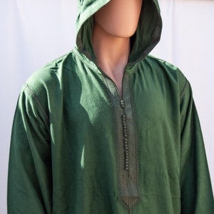 Handcrafted Moroccan Wool Djellaba, Cozy Traditional Hooded Outerwear for ramadan for eid Handmade kaftan long dress with hood winter dress
