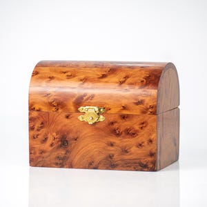 Handgefertigte Holz-Schmuckschatulle aus marokkanischem Wurzelholz, Thuya-Wurzelholz, Schmuck-Organizer und Aufbewahrungsbox aus Holz, geheimes Andenken-Schmuckstück, perfektes Geschenk