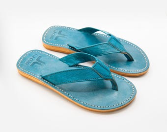 Handmade Unisex Leather Flip Flop sandals For Men's and Women's, unisex Leather Thongs Sandals,Flip Flop for Summer Holidays,Boho Beach Wear
