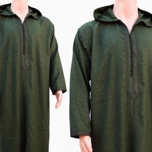 Moroccan Men&#39;s Winter Kaftan –Handmade Wool Coat, Cozy Traditional Robe, Ethnic Outerwear for Men, winter kaftan dress, ramadan outfits gift
