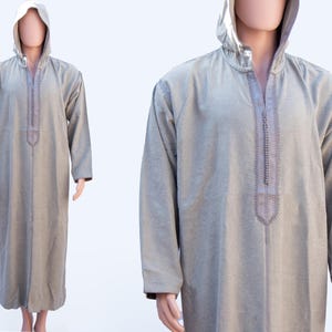 Moroccan Men&#39;s Winter Kaftan –Handmade Wool Coat, Cozy Traditional Robe, Ethnic Outerwear for Men, winter kaftan dress, ramadan outfits gift