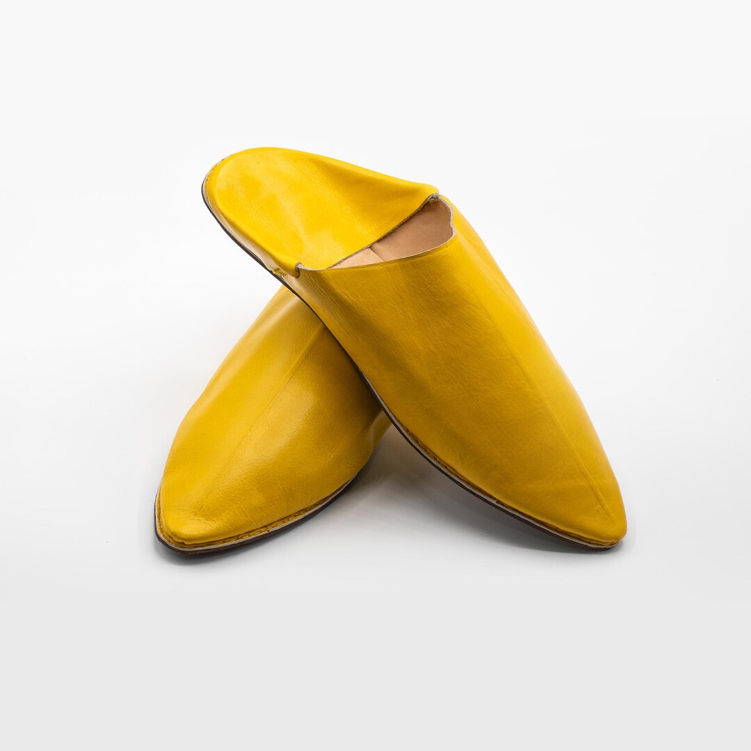 Babuchas de cuero marroquí hechas a mano en Fes: auténticas