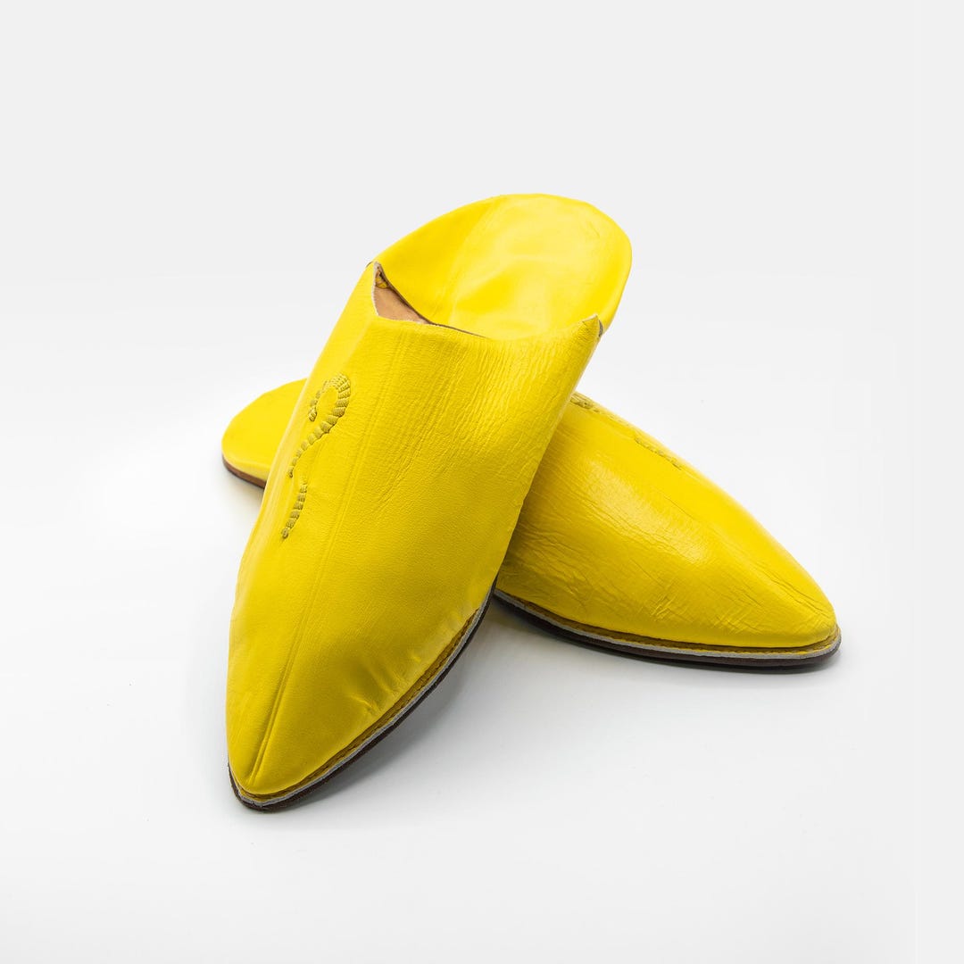 Babuchas de cuero marroquí hechas a mano en Fes: auténticas