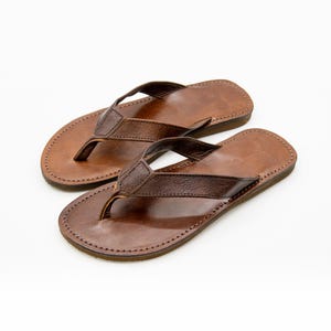 Leather Flip Flops Men - Etsy