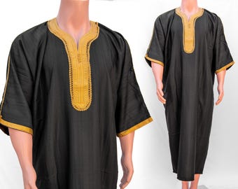 Handmade Moroccan Thobe | Cotton Kaftan for Men | Tunic Dress for Eid | Ramadan & Nikah | Elegant Modest Wear | Eid Gift Idea, Jubba Gandoura