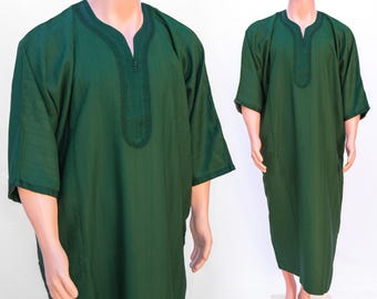 Handmade Moroccan Thobe | Cotton Kaftan for Men | Tunic Dress for Eid | Ramadan & Nikah | Elegant Modest Wear | Eid Gift Idea, Jubba Gandoura