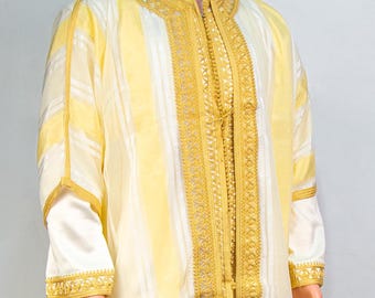 Set of 3 men's Jabador for wedding,Eid, Ramadan, Party, Nikah. men's kaftan. moroccan groom outfit. Nikah & Eid outfit. Muslim Gifts.