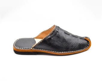 Handmade Leather Babouche For Men's, antique Moroccan Leather Babouche-Aladdin babouche gift-Barefoot Babouche-Gift for Him-Fathers Day Gift