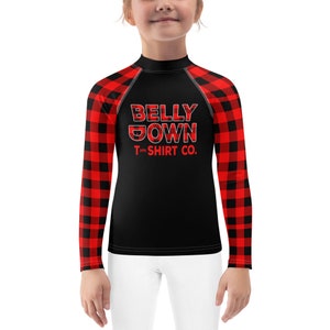 Buffalo Plaid Jiu Jitsu Little Kids Rash Guard