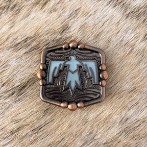 Cloud Blue Thunderbird Concho,  Western Concho , Tack Making Concho, Replacement Concho