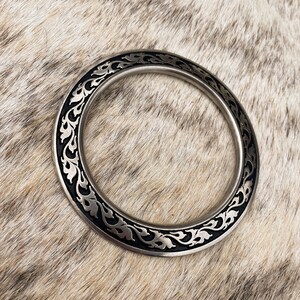 Horse Shoe Brand Center Ring,  Jeremiah Watt, Breast Collar Ring, Stainless Steel, Tack Making Hardware
