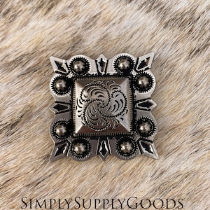 Antique Silver Concho, Western Concho, Leather Tack, Crafting Concho, Replacement Concho