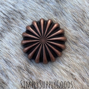 Copper Pin Wheel Concho, Western Concho, Tack Making Concho, Replacement Concho, Leather Crafting Hardware