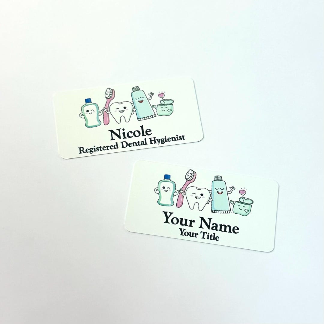 Dental Office Name Tags | Name Badges for Work | Personalized Name Tags ...