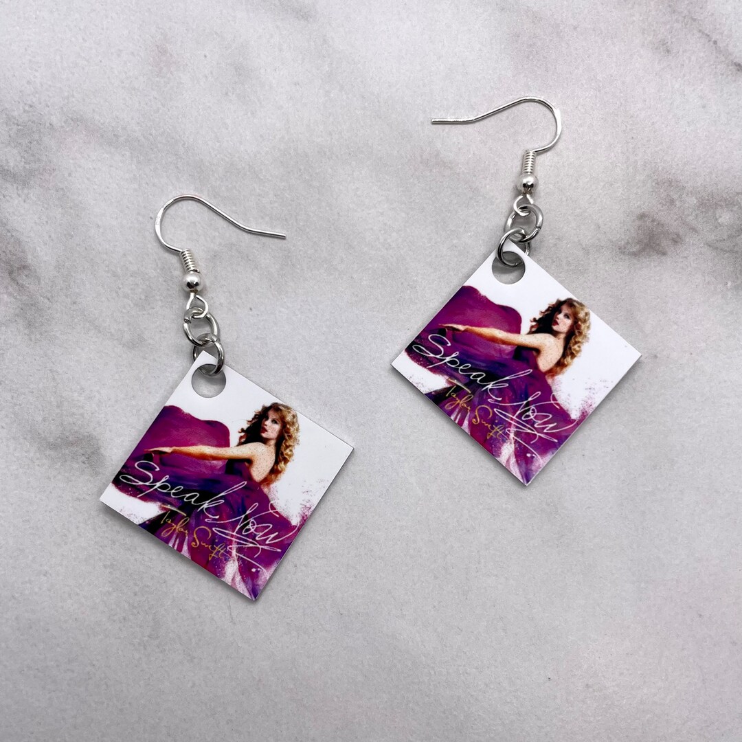 Taylor Swift Speak Now Album Cover Earrings Etsy