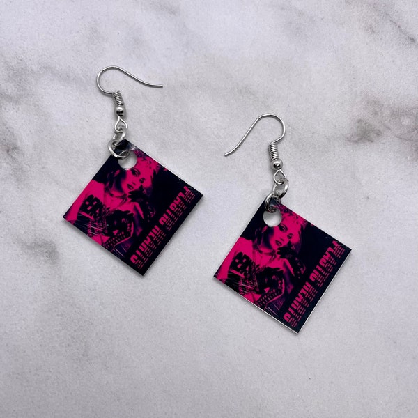 Miley Cyrus Plastic Hearts Album Cover Earrings