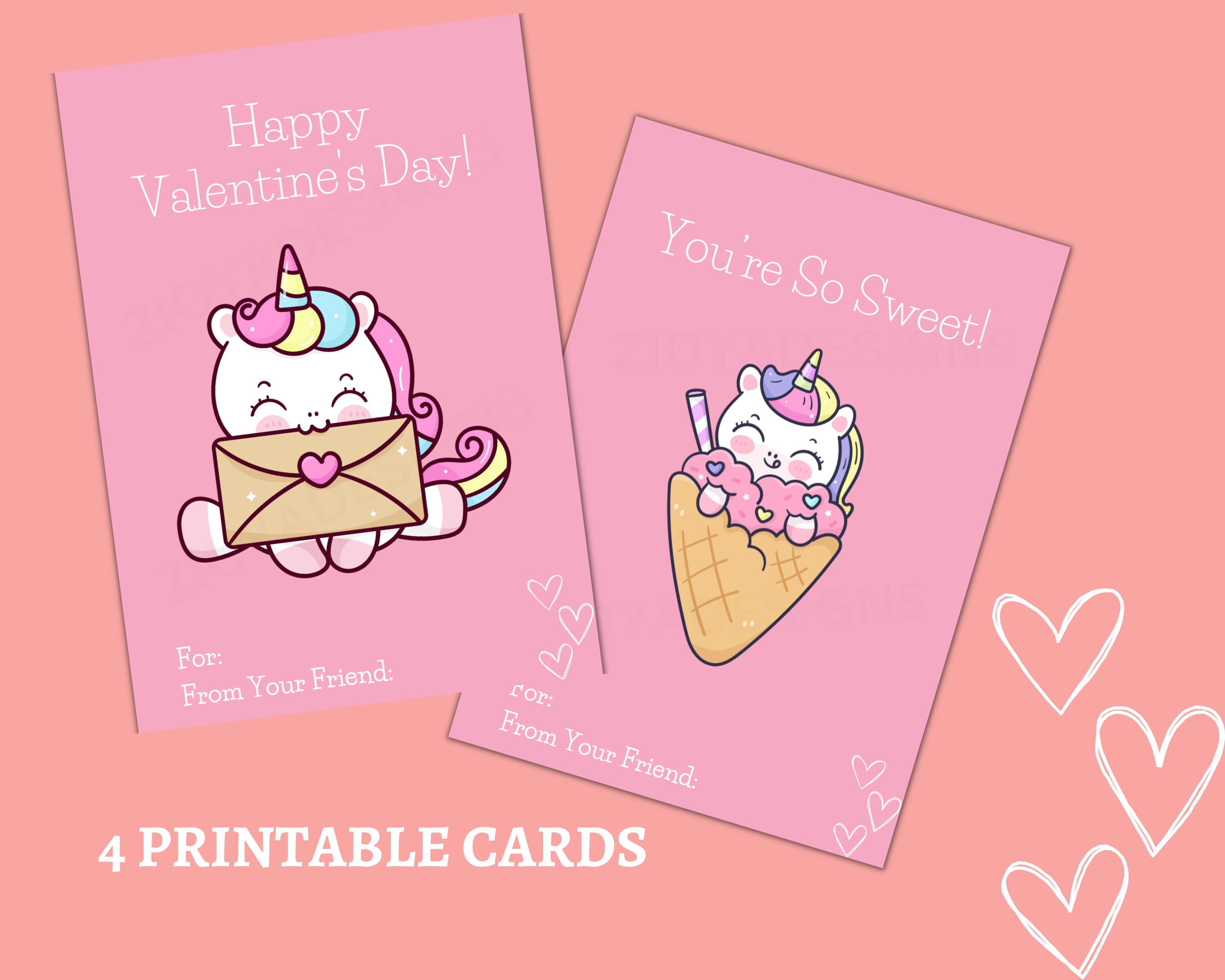 Printable Kids Valentine's Cards, Classroom Valentine's, Friend Card ...