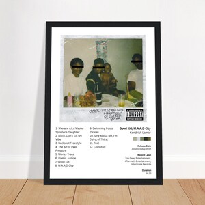 Kendrick Lamar – good kid, m.A.A.d city Poster | Album Cover Wall Art | Tracklist Music Print | Digital Download | Modern Rap Decor Vinyl
