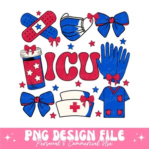 Infirmière de soins intensifs Coquette USA PNG, 4 juillet infirmière de soins intensifs Png, chemise patriotique Png, sublimation de soins intensifs rouge blanc bleu, fête de l'indépendance png
