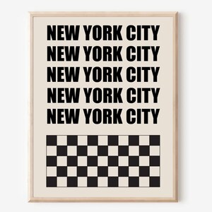 NYC Art Print,Digital Art Download,Black NYC Wall Art,Cute Trendy Art,NYC Posters,New York City Wall Poster, Unframed