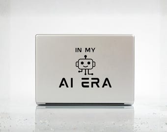 AI Era Laptop Sticker Cut File, Women in Tech PNG (Digital Download)