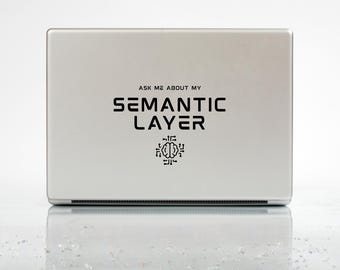 Semantic Layer SVG, Data Analyst Laptop Sticker, Tech Gift (PNG)