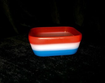 Patriotic trinket dish - Red white and blue - ring dish