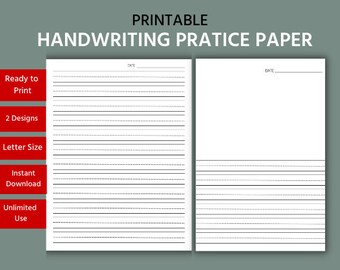 paper with dotted lines for writing Printable Handwriting Paper - Story Writing Paper - Kindergarten , Primary Story Journal - Dotted Midline and Picture Space - Ready to Print