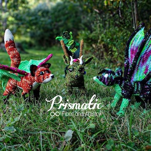 COMBO PACK Forest Dragon and Faerie Fox Amigurumi Digital Pattern, Dragon Crochet Pattern, Amigurumi Fox Pattern, Int-Advanced Pattern