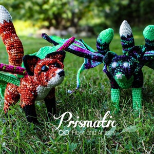 Faerie Fox Crochet Amigurumi Digital Pattern, Fox Dragon Crochet Pattern, Amigurumi Fox Pattern, Intermediate Advanced Pattern